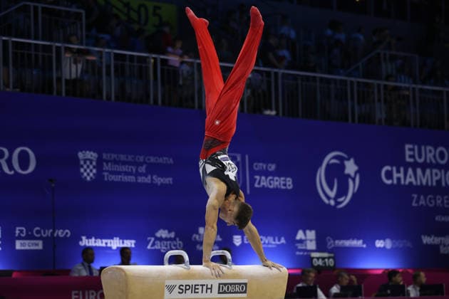 Zagreb, 19.08.2026. - 37TH EUROPEAN MEN™S ARTISTIC GYMNASTICS Men s Artistic Gymnastics Qualification SENIORS 661 LANGENEGGER Florian (SUI) 37th European Men™s Artistic Gymnastics  20AG1600.JPG