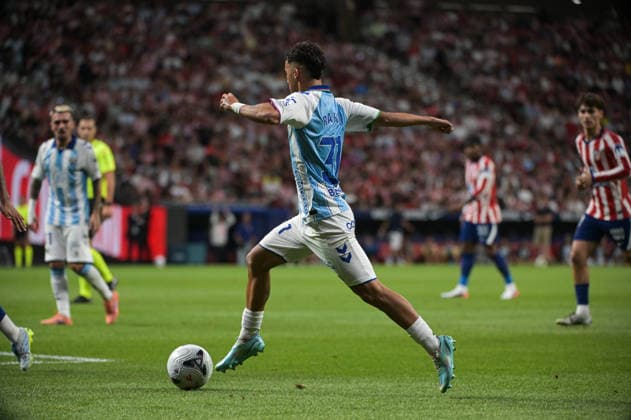 ESP: Atletico de Madrid vs Malaga CF - La Liga EA Sports MADRID, SPAIN - AUGUST 19: Rafita Garrido of Malaga CF during the match between AtlÃ tico de Madrid and Malaga CF of La Liga EA Sports on August 19, 2026 at Riyadh Air Metropolitano Stadium in Madrid, Spain. (Photo by Samuel Carreno) Madrid Madrid Madrid Spain Copyright: xSamuelxCarrenox samcargad_190826_66-10