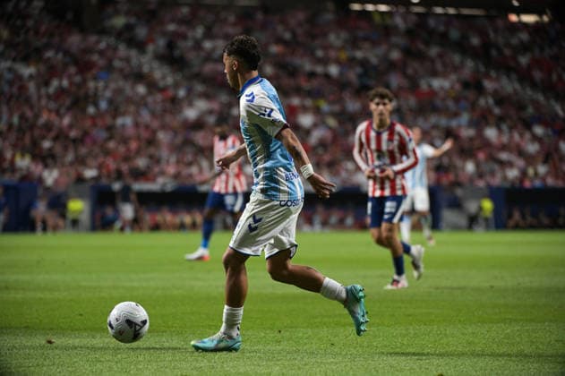 ESP: Atletico de Madrid vs Malaga CF - La Liga EA Sports MADRID, SPAIN - AUGUST 19: Rafita Garrido of Malaga CF during the match between AtlÃ tico de Madrid and Malaga CF of La Liga EA Sports on August 19, 2026 at Riyadh Air Metropolitano Stadium in Madrid, Spain. (Photo by Samuel Carreno) Madrid Madrid Madrid Spain Copyright: xSamuelxCarrenox samcargad_190826_66-9