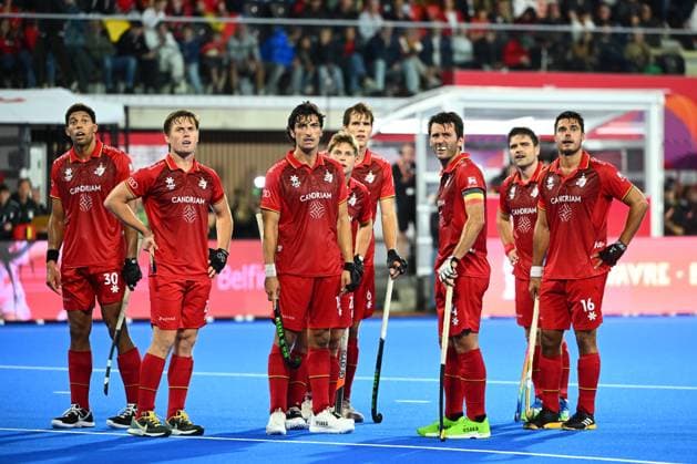 Belgium v Malaysia - FIH Hockey World Cup 2026 WAVRE, BELGIUM - AUGUST 19 : Boon Tom of Belgium, Duvekot Roman of Belgium during the FIH Hockey World Cup 2026 M20 first phase group pool B match between Belgium and Malaysia on August 19, 2026 in Wavre, Belgium, 19 08 2026 Wavre Belgium  Copyright: xVincentxKalutx