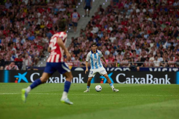 ESP: LaLiga EA Sports Atletico de Madrid v Malaga CF; Izan Merino of Malaga during LaLiga EA Sports between Atletico de Madrid v Malaga CF played at Riyadh Air Metropolitano Stadium in Madrid on August 19, 2026 in Spain Spain Futbol *** ESP LaLiga EA Sports Atlético de Madrid vs. Málaga CF Izan Merino of Málaga during the LaLiga EA Sports match between Atlético de Madrid and Málaga CF played at Riyadh Air Metropolitano Stadium in Madrid on August 19, 2026 in Spain Spanish Soccer Copyright: xAgenciaxLOFx