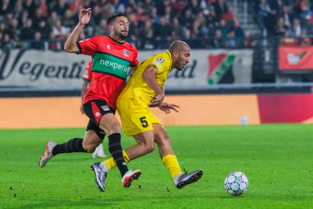 Champions League-kvalifisering, playoff: NEC Nijmegen - Bodo Glimt Nijmegen 20260819. Bodo Glimts Haitam Aleesami under playoff-kampen i Champions League-kvalifiseringen mellom mellom NEC Nijmegen og Bodo Glimt pa Goffertstadion. Foto: Patrick Post NTB Nijmegen Nederland EDITORIAL USE ONLY. RESTRICTED USE FOR BETTING COMPANIES Ref:_SPOPzy8Pz8PWM0.jpg *** Champions League Qualifying, Playoff: NEC Nijmegen vs. Bodo Glimt, Nijmegen, August 19, 2026. Bodo Glimt s Haitam Aleesami during the Champions League qualifying playoff match between NEC Nijmegen and Bodo Glimt at Goffert Stadium. Photo: Patrick Post, NTB, Nijmegen, Netherlands. EDITORIAL USE ONLY. RESTRICTEDRICTED USE FOR BETTING COMPANIES  Copyright: xPatrickxPostx xNTBx
