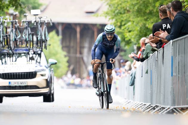 Lidl Deutschland Tour, Prolog, 19.08.2026 Edoardo Zambanini (ITA, Bahrain - Victorious) Bad Orb Germany *** Lidl Germany Tour, Prologue, August 19, 2026 Edoardo Zambanini (ITA), Bahrain Victorious, Bad Orb, Germany Copyright: xCarlaxHilgerx