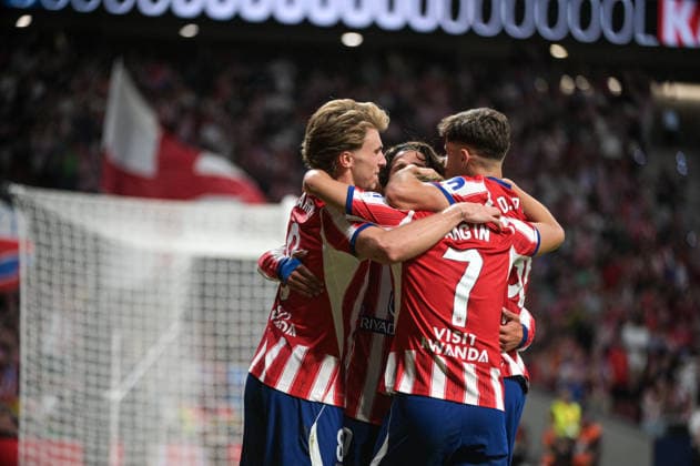 ESP: Atletico de Madrid vs Malaga CF - La Liga EA Sports MADRID, SPAIN - AUGUST 19: Kang-in Lee of Atletico de Madrid score a goal and celebrate it during the match between AtlÃ tico de Madrid and Malaga CF of La Liga EA Sports on August 19, 2026 at Riyadh Air Metropolitano Stadium in Madrid, Spain. (Photo by Samuel Carreno) Madrid Madrid Madrid Spain Copyright: xSamuelxCarrenox samcargad_190826_06-6