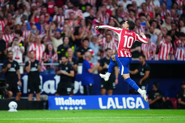 Atletico Madrid v Malaga CF - LaLiga EA Sports MD1 Alex Baena of Atletico Madrid celebrates his team s second goal during the LaLiga EA Sports match between Atletico Madrid and Malaga CF at Metropolitano Stadium on August 19, 2026 in Madrid, Spain. Madrid Metropolitano Stadium Madrid Spain Copyright: xGokhanxTanerx xPSxImagesxGokhanxTanerx