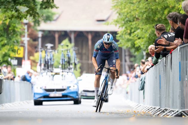 Lidl Deutschland Tour, Prolog, 19.08.2026 Paul Magnier (FRA, SOUDAL QUICK-STEP) Bad Orb Germany *** Lidl Germany Tour, Prolog, August 19, 2026 Paul Magnier FRA, SOUDAL QUICK STEP Bad Orb, Germany Copyright: xCarlaxHilgerx