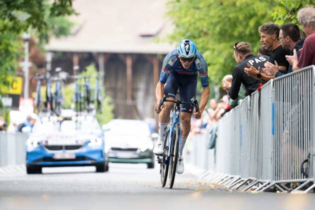 Lidl Deutschland Tour, Prolog, 19.08.2026 Paul Magnier (FRA, SOUDAL QUICK-STEP) Bad Orb Germany *** Lidl Germany Tour, Prolog, August 19, 2026 Paul Magnier FRA, SOUDAL QUICK STEP Bad Orb, Germany Copyright: xCarlaxHilgerx