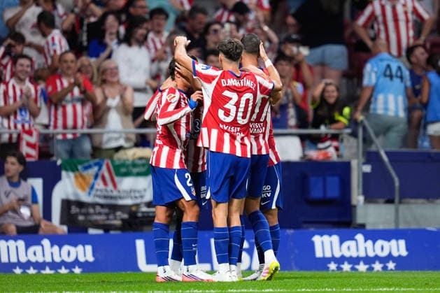 August 19, 2026, Madrid, Madrid, Spain: Alex Baena of Atletico de Madrid celebrates after scoring his team s second goal with teammates during the Spanish League, LaLiga EA Sports, football match played between Atletico de Madrid and Malaga CF at Riyadh Air Metropolitano stadium on August 19, 2026, in Madrid, Spain. Madrid Spain - ZUMAa181 20260819_zaa_a181_158 Copyright: xDennisxAgyemanx