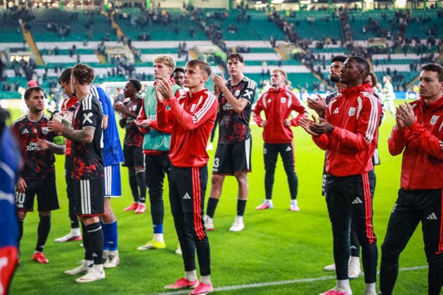SOCCER - UEFA CL, Celtic vs LASK GLASGOW,SCOTLAND,19.AUG.26 - SOCCER - UEFA Champions League, play-off, Celtic Glasgow vs Linzer ASK. Image shows the team of LASK.  GEPAxpictures xManuelxBinder