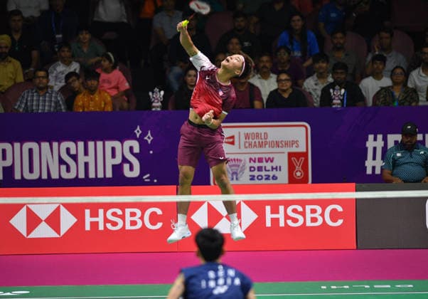 January 1, 2016, New Delhi, Delhi, India: New Delhi, India. Garret Tan (USA) in action during his MenÃ¢â‚¬â ¢s Singles Round of 32 match at the BWF World Championships 2026 at the Indira Gandhi Indoor Stadium in New Delhi. New Delhi India - ZUMAk197 20160101_zsp_k197_1101 Copyright: xRanjithxKumarx