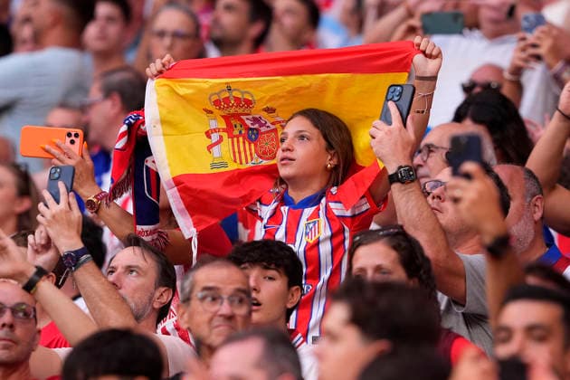 ATLETICO DE MADRID v MALAGA CF. LA LIGA 2026 2027. ROUND 1. Atletico de Madrid s supporters during La Liga match. August 19, 2026. (ALTERPHOTOS Acero) MadridSpain  Copyright: xAcerox