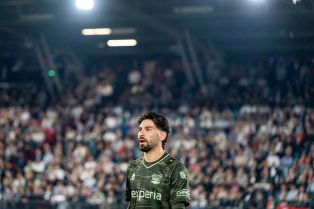 NIJMEGEN - N.E.C. Nijmegen keeper Gonzalo Crettaz tijdens de UEFA Champions League wedstrijd tussen N.E.C. en FC Bodo Glimt in Gofferpark op 19 augustus 2026 in Nijmegen, Nederland. - *** NIJMEGEN N E C Nijmegen goalkeeper Gonzalo Crettaz during the UEFA Champions League match between N E C and FC Bodo Glimt at Gofferpark on August 19, 2026, in Nijmegen, the Netherlands
