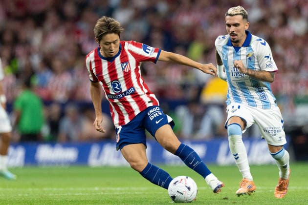 MADRID, SPAIN - AUGUST 19: Kang in Lee of Atletico de Madrid runs with the ball during the LaLiga EA Sports football match between Atletico de Madrid and Malaga CF at Estadio Riyadh Air Metropolitano on August 19, 2026 in Madrid, Spain. (Photo by Ricardo Nogueira Sports Press Photo)  Copyright: xRicardoxNogueira SportsxPressxPhotox Sportspressphoto_SPR210965