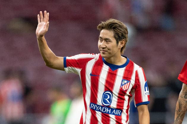 MADRID, SPAIN - AUGUST 19: Kang in Lee of Atletico de Madrid celebrates after winning the during the LaLiga EA Sports football match between Atletico de Madrid and Malaga CF at Estadio Riyadh Air Metropolitano on August 19, 2026 in Madrid, Spain. (Photo by Ricardo Nogueira Sports Press Photo)  Copyright: xRicardoxNogueira SportsxPressxPhotox Sportspressphoto_SPR210990