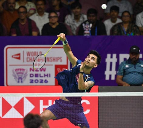 January 1, 2016, New Delhi, Delhi, India: New Delhi, India. Lakshya Sen (IND) in action during his MenÃ¢â‚¬â ¢s Singles Round of 32 match at the BWF World Championships 2026 at the Indira Gandhi Indoor Stadium in New Delhi. New Delhi India - ZUMAk197 20160101_zsp_k197_1118 Copyright: xRanjithxKumarx
