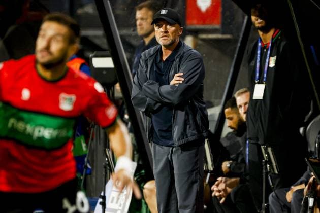 NIJMEGEN - Head coach Dick Schreuder of NEC Nijmegen during the UEFA Champions League Play-offs match between NEC Nijmegen and FK Bodo Glimt at the Goffertstadion on August 19, 2026 in Nijmegen, the Netherlands. WART BRINKERHOF ANP xVIxANPxSportx xMarcelxterxBalsxIVx 565837925 originalFilename: 565837925.jpg