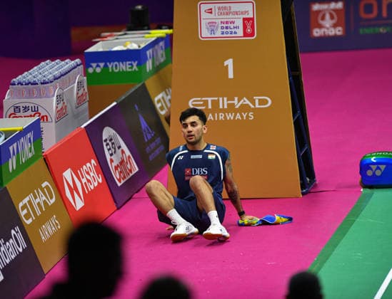 January 1, 2016, New Delhi, Delhi, India: New Delhi, India. Lakshya Sen (IND) in action during his MenÃ¢â‚¬â ¢s Singles Round of 32 match at the BWF World Championships 2026 at the Indira Gandhi Indoor Stadium in New Delhi. New Delhi India - ZUMAk197 20160101_zsp_k197_1129 Copyright: xRanjithxKumarx