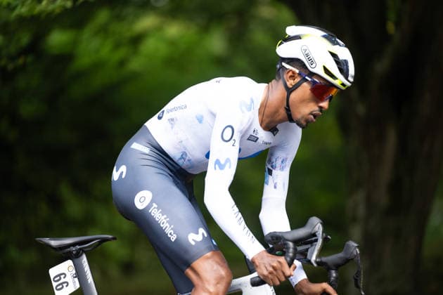 Lidl Deutschland Tour, Prolog, 19.08.2026 Natnael Tesfatsion (ERI, MOVISTAR TEAM) Bad Orb Germany *** Lidl Germany Tour, Prologue, August 19, 2026 Natnael Tesfatsion ERI, MOVISTAR TEAM Bad Orb, Germany Copyright: xCarlaxHilgerx