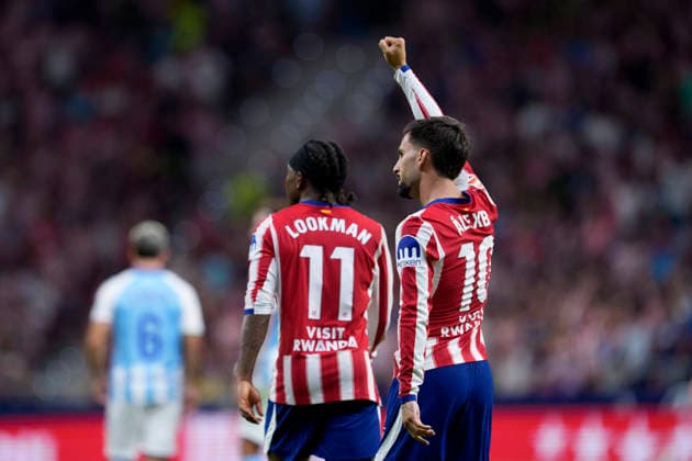 August 19, 2026, Madrid, Madrid, Spain: Alex Baena of Atletico de Madrid celebrates after scoring his team s second goal during the Spanish League, LaLiga EA Sports, football match played between Atletico de Madrid and Malaga CF at Riyadh Air Metropolitano stadium on August 19, 2026, in Madrid, Spain. Madrid Spain - ZUMAa181 20260819_zaa_a181_198 Copyright: xOscarxJ.xBarrosox