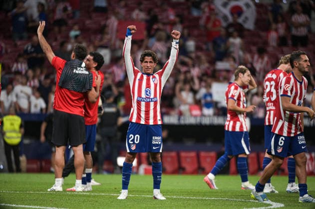 ESP: Atletico de Madrid vs Malaga CF - La Liga EA Sports MADRID, SPAIN - AUGUST 19: Giuliano Simeone of Atletico de Madrid during the match between AtlÃ tico de Madrid and Malaga CF of La Liga EA Sports on August 19, 2026 at Riyadh Air Metropolitano Stadium in Madrid, Spain. (Photo by Samuel Carreno) Madrid Madrid Madrid Spain Copyright: xSamuelxCarrenox samcargad_190826_141-134