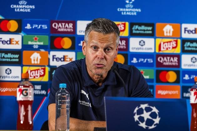 NIJMEGEN , 19-08-2026 , Stadium De Goffert , season 2026 2027 , UEFA Champions League play-offs 1st leg football , match between NEC Nijmegen and Bodo Glimt , picture shows Bodo Glimt coach Kjetil Knutsen press conference, PK, Pressekonferenz NEC - Bodo Glimt  x205857381x Copyright: