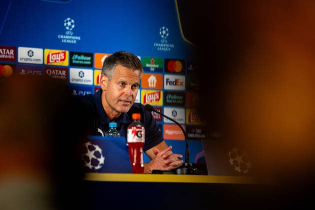 NIJMEGEN, NETHERLANDS - AUGUST 19: FK Bodo Glimt head coach Kjetil Knutsen attends a press conference, PK, Pressekonferenz after the UEFA Champions League 2026 27 play-offs first leg match between N.E.C. Nijmegen and FK Bodo Glimt at Goffertstadion on August 19, 2026 in Nijmegen, Netherlands.  Copyright: xRenexNijhuis MBxMediax