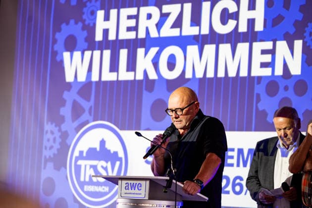 19.08.2026, GER, Handball, Maenner, Saison 26 27, ThSV Eisenach, Sponsorenabend Peter Krauss 250 Gäste aus Politik Ehrenamt sowie die Vertreter der Sponsoren waren in dem Museum der Automobile Welt Eisenach AWE zum Saisonstart Sponsorenabend des ThSV Eisenach geladen. 99817 Eisenach Automobile Welt Eisenach AWE Thueringen Deutschland *** August 19, 2026, GER, Handball, Men, 2026–2027 Season, ThSV Eisenach, Sponsor Night with Peter Krauss: 250 guests from politics, the volunteer sector, and sponsor representatives were invited to the Automobile Welt Eisenach (AWE) museum for ThSV Eisenach’s season-opening sponsor night. 99817 Eisenach, Automobile Welt Eisenach (AWE), Thuringia, Germany