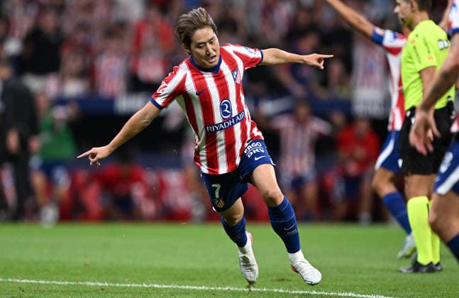 Atletico Madrid v Malaga - La Liga MADRID, SPAIN - AUGUST 19: Kang-in Lee of Atletico Madrid celebrates after scoring a goal during the La Liga match between Atletico Madrid and Malaga at Metropolitano Stadium in Madrid, Spain on August 19, 2026. Burak Akbulut Anadolu Madrid Spain. Editorial use only. Please get in touch for any other usage.  Copyright: x2026xAnadoluxBurakxAkbulutx