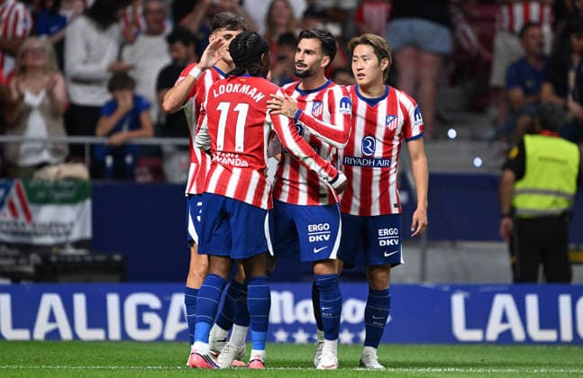 Atletico Madrid v Malaga - La Liga MADRID, SPAIN - AUGUST 19: Alex Baena of Atletico Madrid celebrates after scoring a goal during the La Liga match between Atletico Madrid and Malaga at Metropolitano Stadium in Madrid, Spain on August 19, 2026. Burak Akbulut Anadolu Madrid Spain. Editorial use only. Please get in touch for any other usage.  Copyright: x2026xAnadoluxBurakxAkbulutx