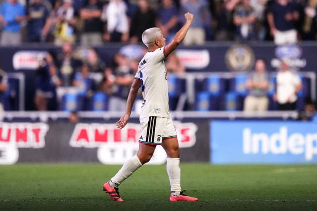 August 19, 2026: Philadelphia Union Midfielder Cavan Sullivan (6) celebrates a goal during the second half of an MLS, Fussball Herren, USA match against Inter Miami at Subaru Park in Chester, Pennsylvania. CSM Chester United States of America - ZUMAc04_ 20260819_zma_c04_101 Copyright: xKylexRoddenx