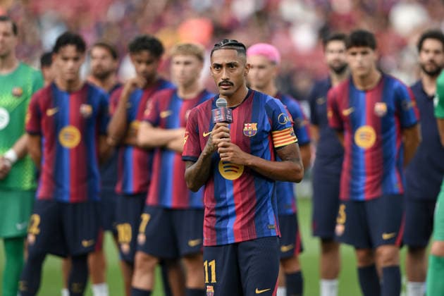 FC Barcelona, Barca v AL-AHLY FC SPOTIFY CAMP NOU. BARCELONA Aug 19,2026 FC BARCELONA vs AL-ALHY FC AUG 19 ,2026 Raphina (11) of FC Barcelona before the match between FC Barcelona and Al-Alhy FC corresponding to the Joan Gamper Trophy at Spotify Camp Nou in Barcelona, Spain. Barcelona ESP Copyright: xS.xRosx