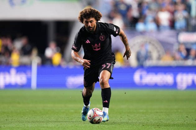 August 19, 2026: Inter Miami Defender Maximiliano Falcon (37) controls the ball during the second half of an MLS, Fussball Herren, USA match against the Philadelphia Union at Subaru Park in Chester, Pennsylvania. CSM Chester United States of America - ZUMAc04_ 20260819_zma_c04_116 Copyright: xKylexRoddenx