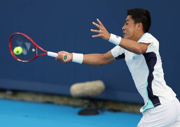 August 19, 2026, Mason, Ohio, USA: BRANDON NAKASHIMA of USA during the match against N. Borges of Portugal in the fourth round of tennis tournament ATP, Tennis Herren 1000 Cincinnati Open in Mason, USA. Nakashima won 6:3, 6:7 (5-7), 6:3. Mason USA - ZUMAc278 20260819_zsp_c278_065 Copyright: xMarcinxCholewinskix