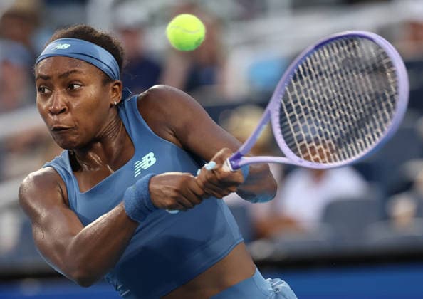 August 19, 2026, Mason, Ohio, USA: COCO GAUFF of USA during the match against Marie Bouzkova of Czech Republic in the fourth round of tennis tournament WTA, Tennis Damen 1000 Cincinnati Open in Mason. Gauff won 6:3, 6:2. Mason USA - ZUMAc278 20260819_zsp_c278_049 Copyright: xMarcinxCholewinskix
