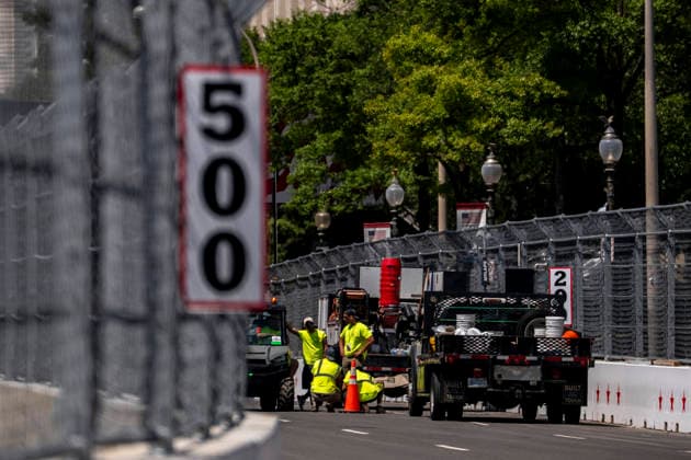 Preparations continue on Pennsylvania Avenue for the Freedom 250 Grand Prix in Washington, DC on Wednesday, August 19, 2026. The Freedom 250 Grand Prix, taking place August 22-23, is the first auto race on the National Mall and features seven turns within a with a 1.66 mile course around Washington s landmarks.  WAP20260819346 BONNIExCASH  imago images 0864500159 IMAGO BONNIExCASH