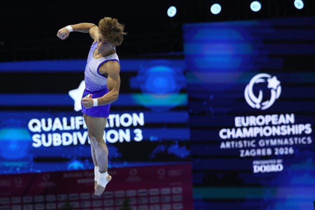 Zagreb, 19.08.2026. - 37TH EUROPEAN MEN™S ARTISTIC GYMNASTICS Men s Artistic Gymnastics Qualification SENIORS 617 SPERANZA Simone (ITA) 37th European Men™s Artistic Gymnastics  20AG3616.JPG