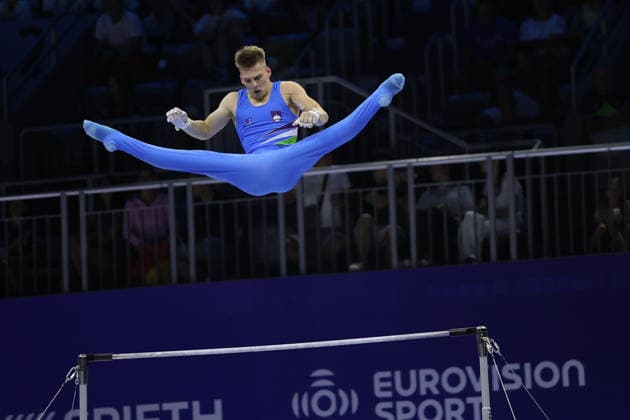 Zagreb, 19.08.2026. - 37TH EUROPEAN MEN™S ARTISTIC GYMNASTICS Men s Artistic Gymnastics Qualification SENIORS 659 KASTELIC Toni (SLO) 37th European Men™s Artistic Gymnastics  20AG4479.JPG