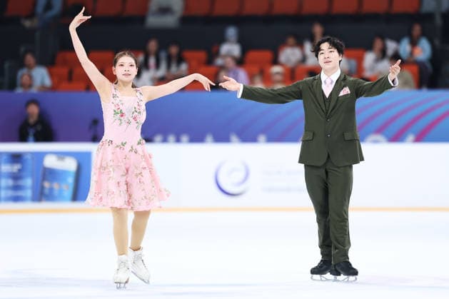 XI AN, CHINA - AUGUST 20: Ayumi Shibayama and Tomoki Kimura perform in the Junior Ice Dance rhythm dance on day 1 of the ISU Figure skating, Eiskunstlauf Junior Grand Prix Xi an 2026 on August 20, 2026 in Xi an, Shaanxi Province of China.  Copyright: xVCGx 111661021685