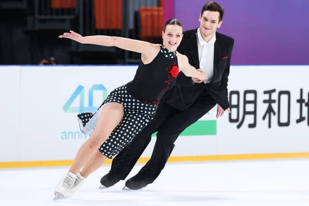 XI AN, CHINA - AUGUST 20: Varvara Rauhen and Mikhail Prusiankou perform in the Junior Ice Dance rhythm dance on day 1 of the ISU Figure skating, Eiskunstlauf Junior Grand Prix Xi an 2026 on August 20, 2026 in Xi an, Shaanxi Province of China.  Copyright: xVCGx 111661021835