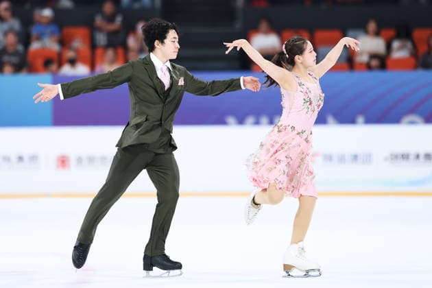 XI AN, CHINA - AUGUST 20: Ayumi Shibayama and Tomoki Kimura perform in the Junior Ice Dance rhythm dance on day 1 of the ISU Figure skating, Eiskunstlauf Junior Grand Prix Xi an 2026 on August 20, 2026 in Xi an, Shaanxi Province of China.  Copyright: xVCGx 111661021676