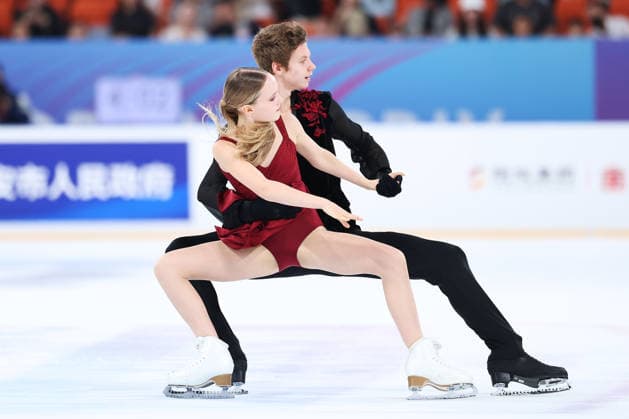 XI AN, CHINA - AUGUST 20: Mariia Fefelova and Artem Valov perform in the Junior Ice Dance rhythm dance on day 1 of the ISU Figure skating, Eiskunstlauf Junior Grand Prix Xi an 2026 on August 20, 2026 in Xi an, Shaanxi Province of China.  Copyright: xVCGx 111661022334