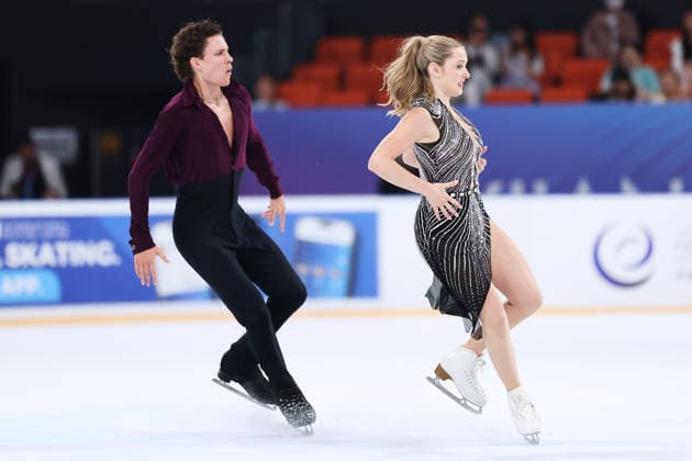 XI AN, CHINA - AUGUST 20: Summer Homick and Nicholas Buelow perform in the Junior Ice Dance rhythm dance on day 1 of the ISU Figure skating, Eiskunstlauf Junior Grand Prix Xi an 2026 on August 20, 2026 in Xi an, Shaanxi Province of China.  Copyright: xVCGx 111661029392