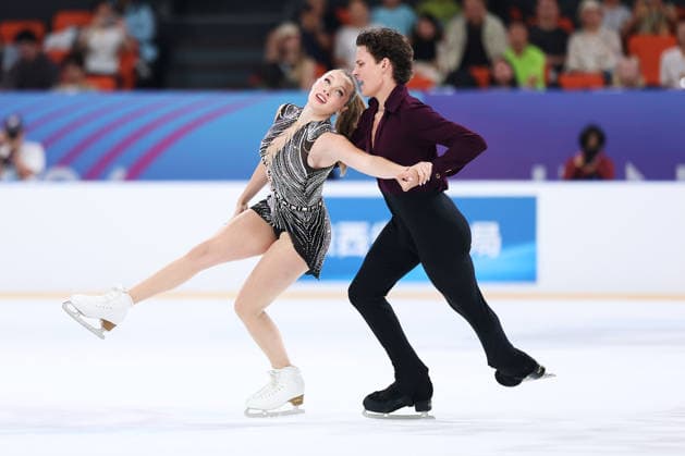 XI AN, CHINA - AUGUST 20: Summer Homick and Nicholas Buelow perform in the Junior Ice Dance rhythm dance on day 1 of the ISU Figure skating, Eiskunstlauf Junior Grand Prix Xi an 2026 on August 20, 2026 in Xi an, Shaanxi Province of China.  Copyright: xVCGx 111661029399