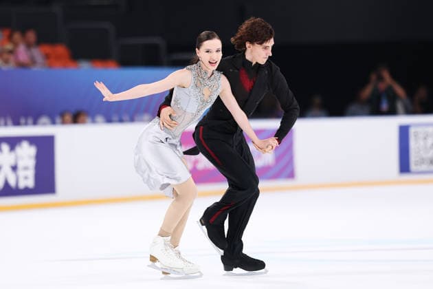 XI AN, CHINA - AUGUST 20: Jane Calhoun and Mark Zheltyshev perform in the Junior Ice Dance rhythm dance on day 1 of the ISU Figure skating, Eiskunstlauf Junior Grand Prix Xi an 2026 on August 20, 2026 in Xi an, Shaanxi Province of China.  Copyright: xVCGx 111661028810