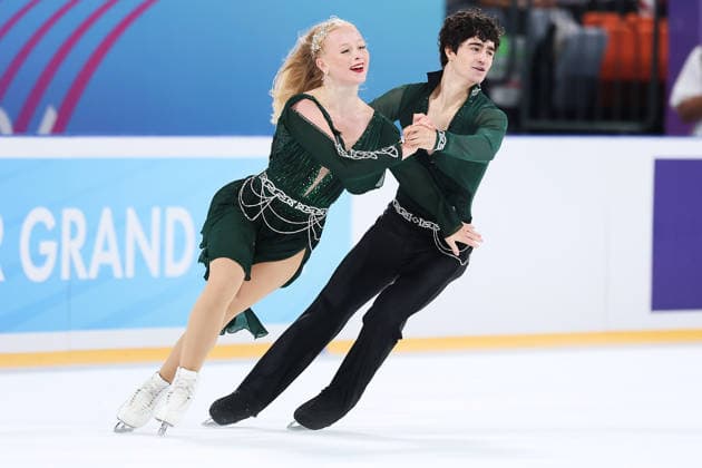 XI AN, CHINA - AUGUST 20: Lara Sundberg and Hector Gonzalez Elvira perform in the Junior Ice Dance rhythm dance on day 1 of the ISU Figure skating, Eiskunstlauf Junior Grand Prix Xi an 2026 on August 20, 2026 in Xi an, Shaanxi Province of China.  Copyright: xVCGx 111661028595