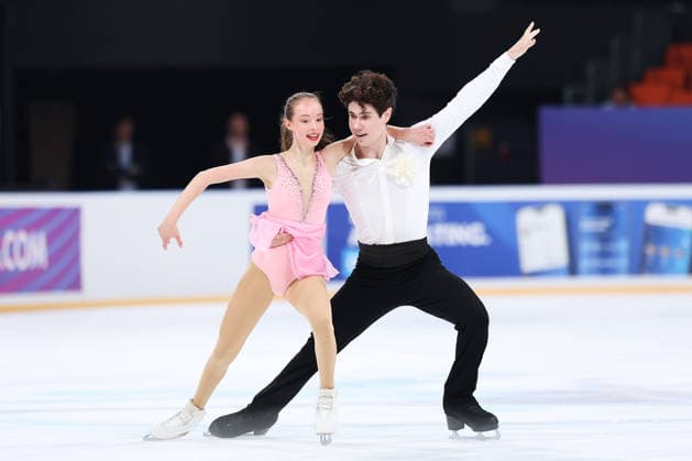 XI AN, CHINA - AUGUST 20: Rebecca Grace Lichtman and Blake Gilman perform in the Junior Ice Dance rhythm dance on day 1 of the ISU Figure skating, Eiskunstlauf Junior Grand Prix Xi an 2026 on August 20, 2026 in Xi an, Shaanxi Province of China.  Copyright: xVCGx 111661028424