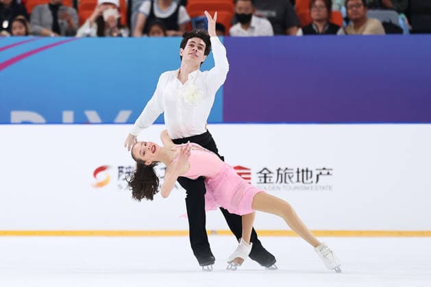 XI AN, CHINA - AUGUST 20: Rebecca Grace Lichtman and Blake Gilman perform in the Junior Ice Dance rhythm dance on day 1 of the ISU Figure skating, Eiskunstlauf Junior Grand Prix Xi an 2026 on August 20, 2026 in Xi an, Shaanxi Province of China.  Copyright: xVCGx 111661028420