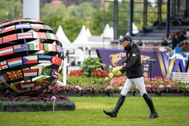 260820 Henrik von Eckermann of Sweden ahead of the team and individual jumping qualifier round two during day 10 of the 2026 FEI World Championshipson August 20, 2026 in Aachen. Photo: Emma Wallskog BILDBYRAN kod EW EW0692 ridsport equestrian rid-vm 2026 2026 fei world championships bbeng ridsport-vm hoppning jumping *** August 20, 2026: Henrik von Eckermann of Sweden leads the field in the second round of the team and individual show jumping qualifiers on Day 10 of the 2026 FEI World Championships in Aachen. 2026 in Aachen. Photo by Emma Wallskog, BILDBYRAN code EW EW0692 equestrian sports 2026 World Championships 2026 FEI World Championships BBENG equestrian sports World Championships show jumping  Copyright: EMMAxWALLSKOG BB260820EW004