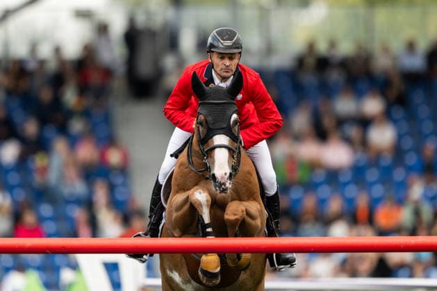 260820 Kristaps Neretnieks of Latvia with horse Valour compete in the team and individual jumping qualifier round two during day 10 of the 2026 FEI World Championshipson August 20, 2026 in Aachen. Photo: Emma Wallskog BILDBYRAN kod EW EW0692 ridsport equestrian rid-vm 2026 2026 fei world championships bbeng ridsport-vm hoppning jumping *** August 20, 2026: Kristaps Neretnieks of Latvia, riding Valour, competes in the second round of the team and individual show jumping qualifiers on Day 10 of the 2026 FEI World Championships on August 20, 2026 in Aachen. Photo by Emma Wallskog. BILDBYRAN code EW EW0692. equestrian sports, 2026 World Championships, 2026 FEI World Championships, BBENG, equestrian sports, World Championships, show jumping.  Copyright: EMMAxWALLSKOG BB260820EW005