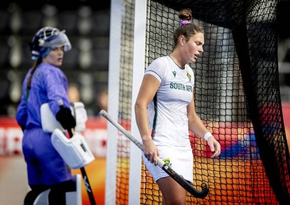 AMSTELVEEN - Stephanie Botha of South Africa during the group stage match at the Hockey World Cup between China and South Africa at the Wagener Stadium. KOEN VAN WEEL ANP xVIxANPxSportx xxANPxIVx 565859762 originalFilename: 565859762.jpg